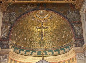 Apse mosaic of Basilica of San Clemente in Rome, Italy (c. 1200) https://en.wikipedia.org/wiki/Basilica_of_San_Clemente